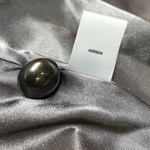 Bradley Bayou Genuine Suede Leather Jacket Womens XL Gray Studded Button Front - Picture 15 of 16